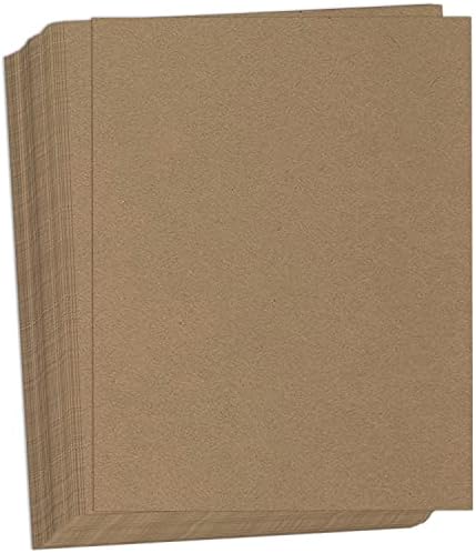 Hamilco Barna Kraft Karton Scrapbook Papír 8.5x11 Vastag Üres Kártya Nehéz Súly 100 kg Fedő - 50 Csomag