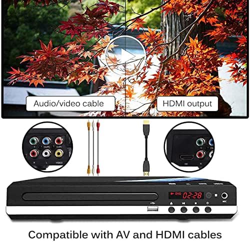 Multi Formátumú Haza Hordozható DVD Lejátszó TV, Támogatás HDMI AV Kimenet, Kompatibilis CD, SVCD, VCD Funkció
