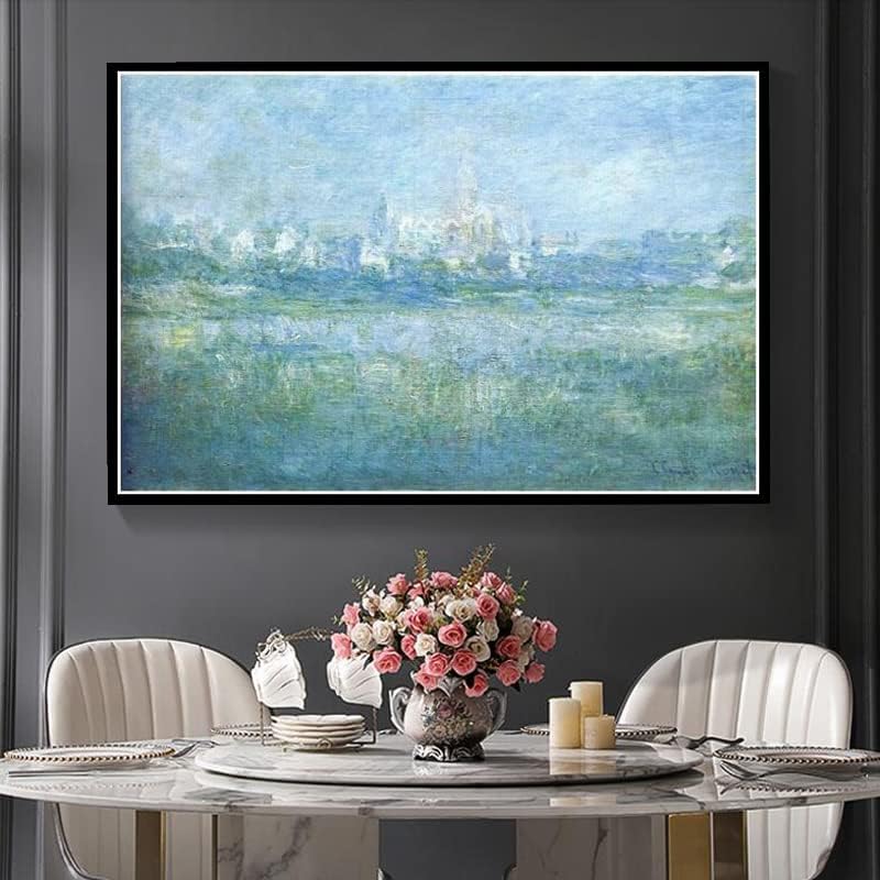 Vetheuil Paysage Festmény Claude Monet DIY 5D Gyémánt Festmény Készletek DIY Művészeti Kézműves Haza Fali Dekor, Születésnapi Ajándékok