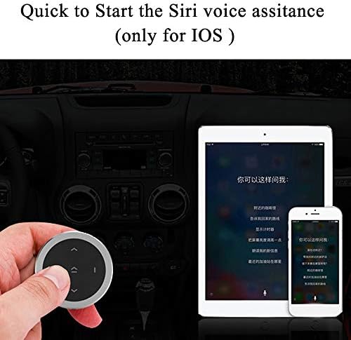 PolarLander Autó Vezeték nélküli Bluetooth Távirányító Telefon Autóskészlet Kormánykerék Távirányító Vevő CR2032 Elem az iOS-Android