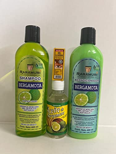 Készlet hair sampon, kondicionáló, valamint bergamota olaj tartalmazza kohl a szemed
