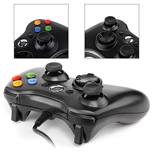 SH-NIN Vezetékes USB PC Játék Vezérlő Xbox 360 Gamepad Fekete