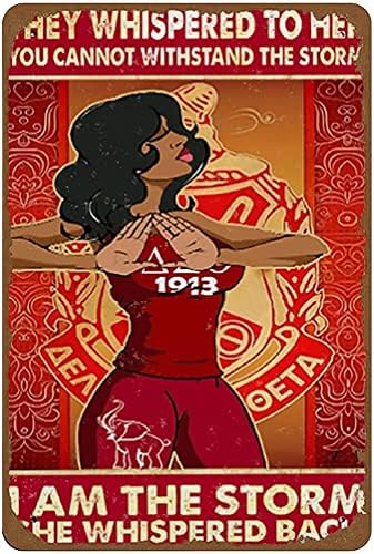 Halloween Fém Adóazonosító Jel Delta Sigma Theta Lány Fekete Lány Wall Art Afro Királynő Kiírja a Feminizmus a Nők Jogait Csomagolva,