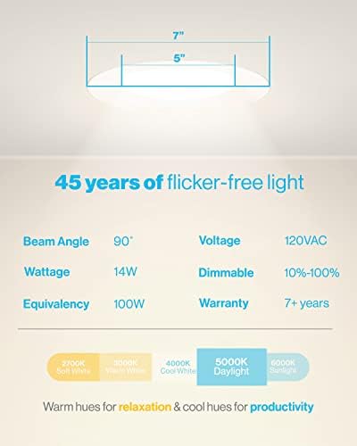 Sunco 24 Csomag 6 Hüvelykes Ultra Vékony Süllyesztett LED Mennyezeti lámpa, Vékony, 5000K Nappal, Szabályozható 14W=100W, Zavarba ejti, Trim
