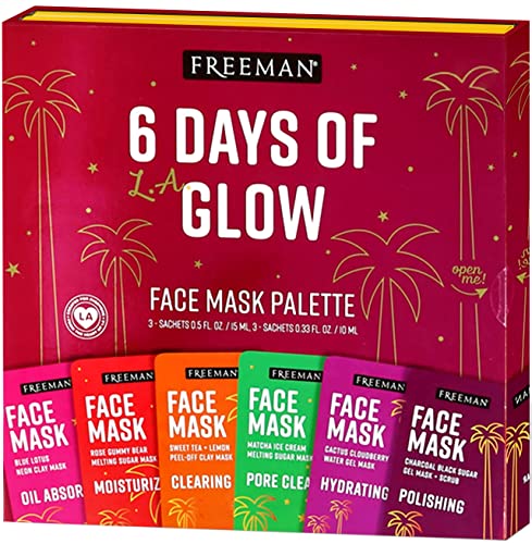 Freeman Ünnep Maszk Ajándék Szett, Limited Edition 6 Nap Fénye Arc Maszk Készlet, Különböző Bőrápoló Arckezelés Arc Maszkok, Minden