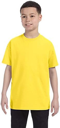 Hanes Ifjúsági 61 oz Tagless T-Shirt - SÁRGA - XL - (Stílus 54500 - Eredeti Címke)
