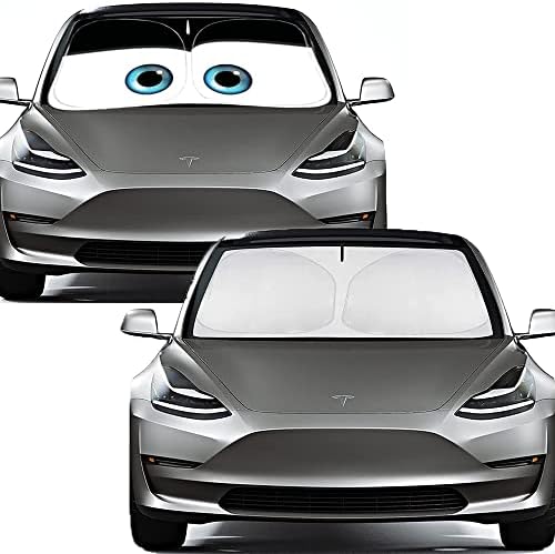 Gven Napernyő, a Tesla Model Y 3 Tartozékok 2023 Szélvédő Nap Árnyékban Vicces Szeme Kocsiban Árnyékban Tesla Dupla Réteg Blokkolja