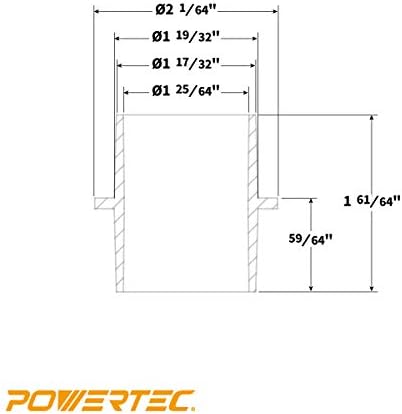 POWERTEC 70297V Moduláris 4. Lépés 1 Adapter - Shop Vac porgyűjtő Tömlő, Szerelvény, 1 PK