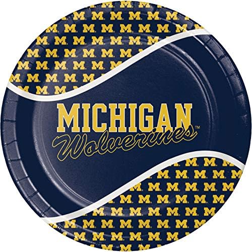 NCAA Kreatív Átalakítása Michigan Wolverines Fél Csomag 9 Lemezek (16) Ebéd Szalvéta (20)