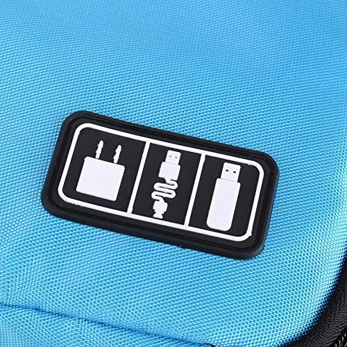 Elektronikai Szervező USB-Kábel Power Bank Fülhallgató Utazás Szervező Hordozható Utazási Kellékek a Nők, a Férfiak(Kék)