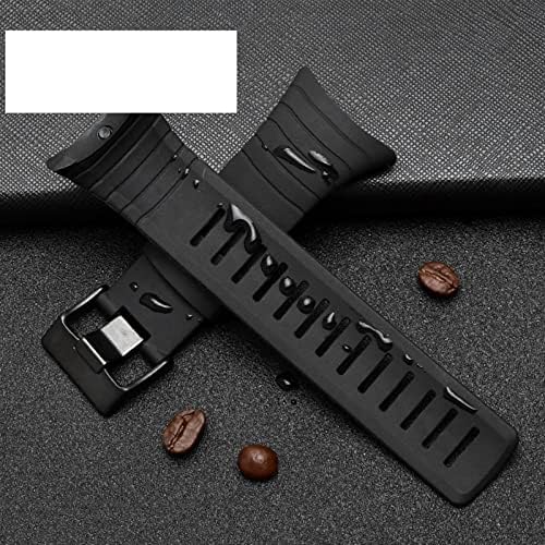 GUMMMY Okos Szilikon watchband a SUUNTO CORE Gumi heveder karkötő karkötő 35 mm-es fekete biztonsági öv tartalmaz Csavarok, csavarhúzó