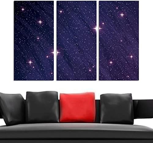 A Wall Art a nappaliban, olajfestmény, Vászon, Nagy Bekeretezett Galaxy Tér Ultra Violet Galaktikus Mű Haza Hálószoba Decor 24x48