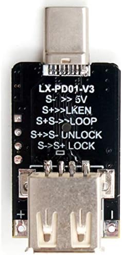 JacobsParts USB-C PD DC Feszültség Ravaszt Teszt Modul 9V, 12V 20V Állítható Áram 5A 100W, E-Mark C-Típusú