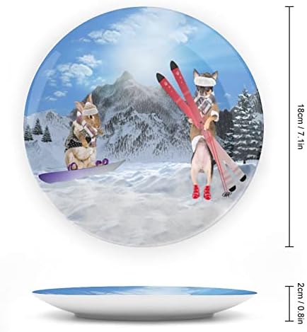 Édes Csivava, illetve Nyuszi Ski Lóg Kerámia Dekoratív tábla Display Állvány Szabott Évforduló, Esküvői Ajándékok Pár Szülei Neki, hogy A