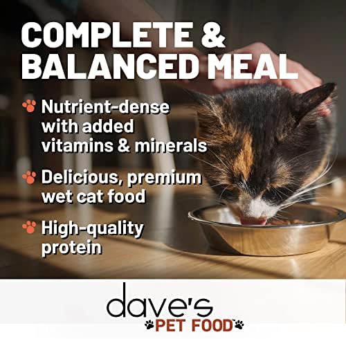 Dave Pet-Élelmiszer-Gabona Szabad Nedves macskaeledel (Aprított Csirke Mártással), Kanadában Természetesen Egészséges Konzerv macskaeledel,
