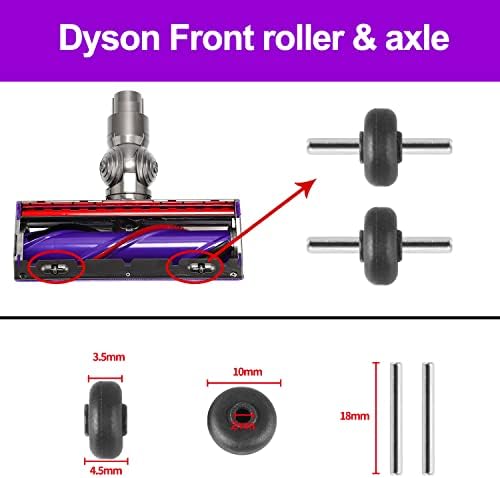 NINEBIRD Roller Ecset Roll Bar Csere Dyson V8/V10-es Vezeték nélküli Porszívó Fej Kefe+Ingyenes Front roller & Tengely Fém Csavar A végén