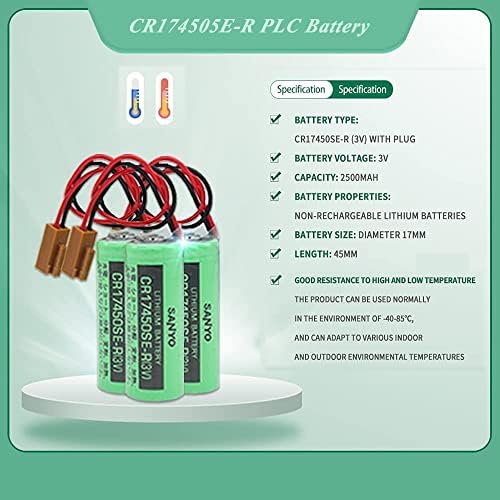 25 Pack 2500mAh CR17450SE-R Lítium Batteryfor FANUC A98L-0031-0012 CNC Rendszer Barna Plug HANMIGNHANG