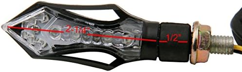 MotorToGo Fekete víztiszta Lencse indexet LED Szemellenző Mutatók Kompatibilis a 2005-ös Honda CB900F