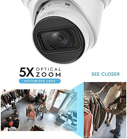 Amcrest 4K Optikai Zoom AI PoE IP Kamera, Varifokális 8MP Kültéri IP POE-AI Kamera Torony, arcfelismerés, Emberi/Jármű Észlelése, 2,7 mm~13.5