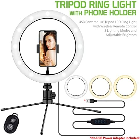 Világos Kereteket Gyűrű Tri-Color Light Kompatibilis A BLU R1 HD 10 Hüvelykes Távoli Live Stream/Smink/YouTube/TikTok/Video/Forgatás