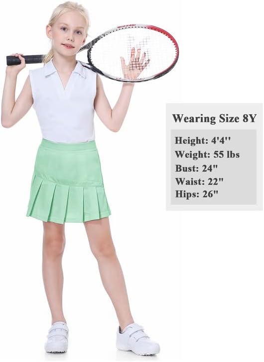 A lányok Tenisz Szoknya Sportos Golf Iskola Felvidítani Skorts a Nadrág Zsebébe Rakott Szoknya Rugalmas