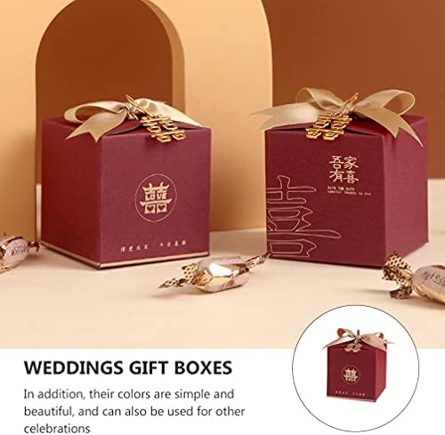 Abaodam Esküvői kedvezmények Kínai Cukorka 20 Csomag lakodalom Szívességet Doboz Édességet Táska Szalag Menyasszonyi Szülinapi Dekoráció,