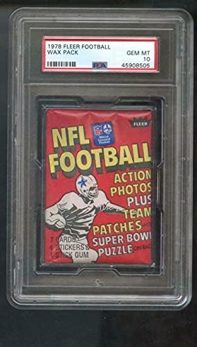 1978 Fleer Focis Kártya, Bontatlan Viasz Pack NFL Osztályozott GEM PSA 10 Akció Fotók - Foci Viasz Csomag