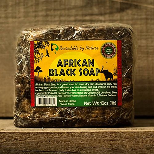 Elképesztő a TERMÉSZET Afrikai Fekete Szappan - 1lb Nyers Bio Szappan Arc & tusfürdő