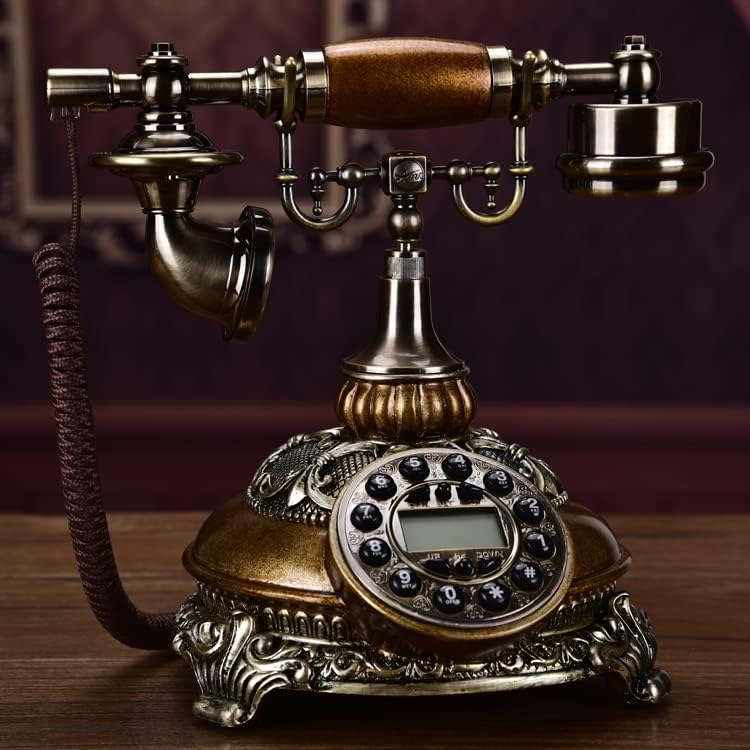 Rotary Telefonvonal Otthoni Irodai Vezetékes Klasszikus Asztal Telefon Nappali Dekoráció Amerikai Retro Európai Stílusú (Szín : Arany