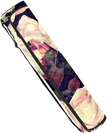 Rózsaszín Rózsa Akvarell Jóga Szőnyeg Táskák Teljes Zip Jóga hordtáska a Nők, Férfiak, Gyakorlat, Jóga Szőnyeg Fuvarozó, Állítható