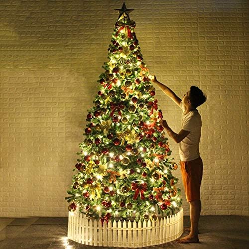 CAIXIN Mesterséges karácsonyfa, Lucfenyő karácsonyfa,Előre Berendezett Party Home Office Osztályteremben Könnyű Összeszerelés Fém