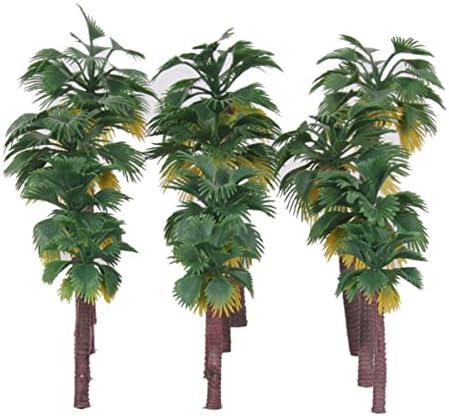 Homoyoyo 12db Modellek Palm DIY Élethű Kókusz Dioráma A Mini Mesterséges Micro Kert, Táj, Edények Ajándék, Karácsonyi Épület Modell Skála
