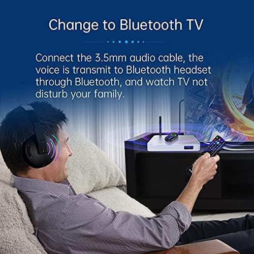 [2021Upgraded] Bluetooth 5.0 Adó/Vevő Autó/TV,2 az 1-ben Hordozható Aux Bluetooth-Adaptert a Képernyőn,AUX Sztereó/Bluetooth Audio Vevő Home/Fejhallgató/kihangosított