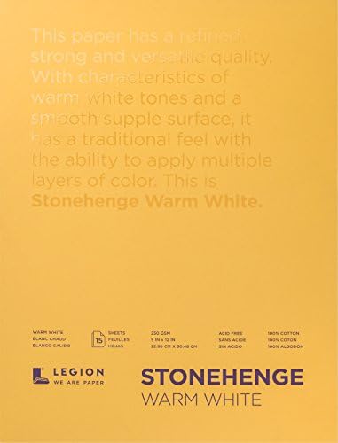 Légió Stonehenge Pad , 15 Lap, 9 12 Cm, Meleg Fehér Lapok