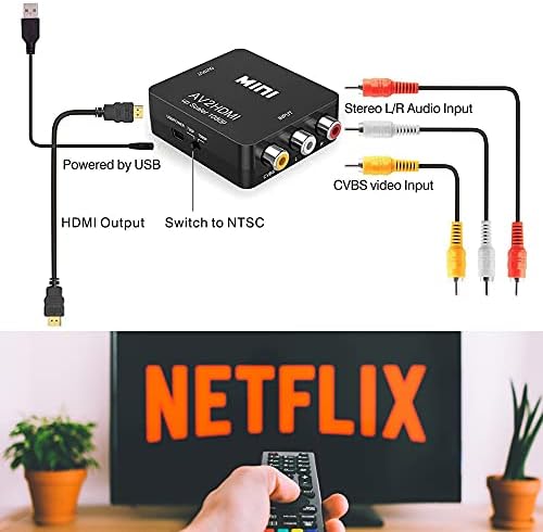 Rca-HDMI - AV, hogy 1080p HDMI Átalakító - Mini RCA Kompozit CVBS Audio Video Adapter - Támogatja a PAL/NTSC Kompatibilis
