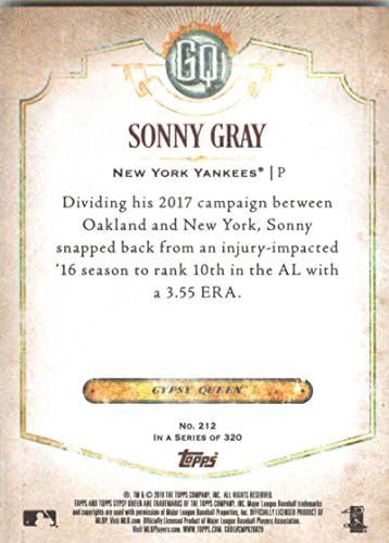 2018 Topps Cigány Királynő 212 Sonny Szürke New York Yankees Baseball Kártya - GOTBASEBALLCARDS