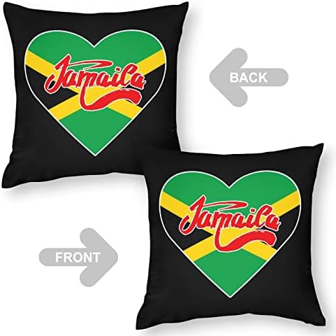 Jamaica Zászló Szív Párnát Kiterjed a Zip-Tér Párnahuzat Párna Védő Ágy Kanapé a nappaliban