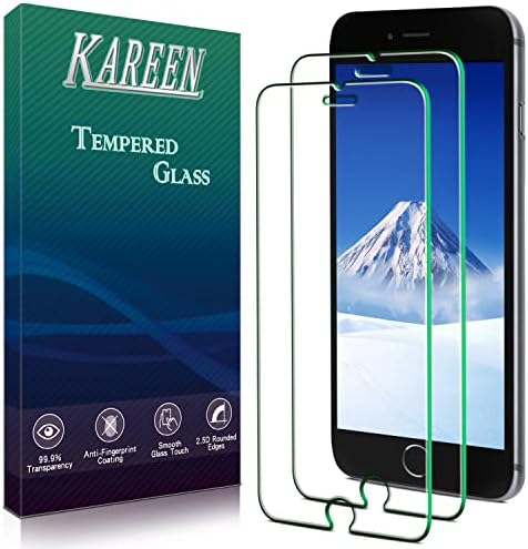KAREEN [2-Pack] Tervezték iPhone SE 3, SE 2022 / iPhone SE 2, SE 2020 Edzett Üveg kijelző Védő fólia, 9H Keménység, Buborék Mentes, Egyszerű