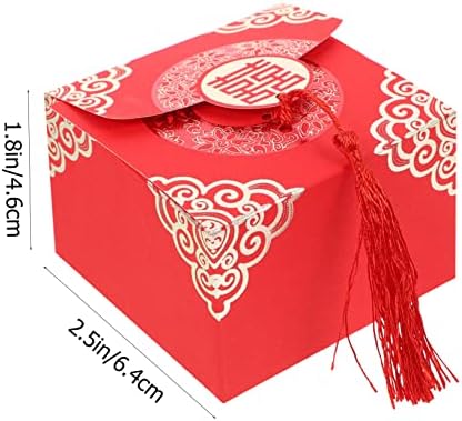 USHOBE 20db Doboz Kínai Cukorka Doboz Édesség Konténerek Kínai Esküvői Kezelni Konténer Candy Csomagolás Doboz Csokoládé Doboz Sütit Konténerek