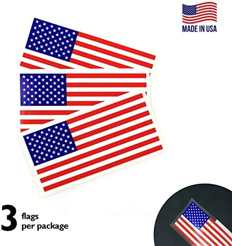 Amerikai Zászló Kemény Kalap Matricák, Matricák 3 Csomag Sisak Matricák USA Zászló Matrica az Ívelt Felületek 1,5 x 2.9 cm Kis Vinyl Matrica