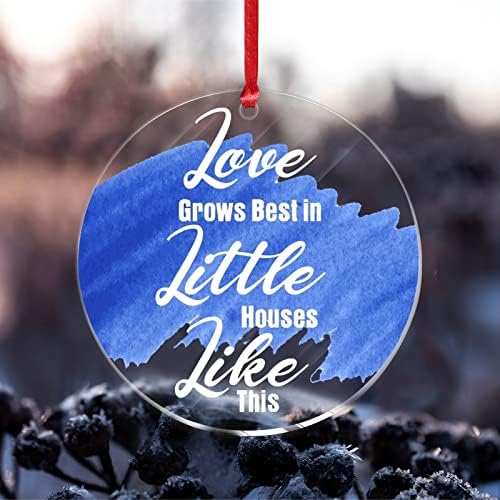 A szerelem a Legjobb Nő a Kis Házak, Mint Ez Akril, Karácsonyi Díszek Családi Idézet Kerámia Karácsonyi Ajándék 3 Inch Vicces Kézműves