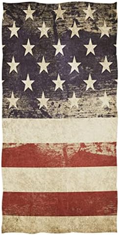 Pfrewn Hazafias kéztörlő Retro Klasszikus Amerikai USA Zászló Törölközőt Puha, Nedvszívó Stars and Stripes Fürdőszobában