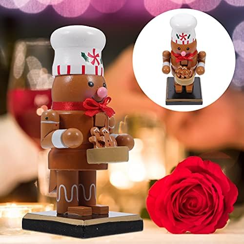 SOIMISS Karácsonyi Fából faragott Diótörő Dekoráció Katona Gingerbread Man Figura Fából faragott Diótörő Király Bábok, Babák Játék a Karácsonyi