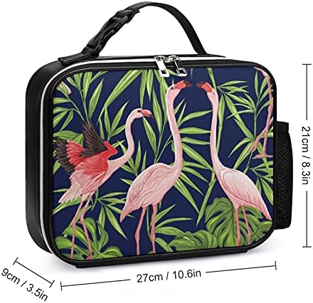 Flamingo, Valamint Trópusi Növények Újrafelhasználható Ebéd Táska Szigetelt Uzsonnás Doboz, Tartály, Irodai Munka Piknik Utazási