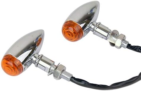 MotorToGo Chrome Golyó Motoros LED lámpa Mutatók Szemellenző Amber Objektív Kompatibilis a 2009-es Yamaha RoadStarS