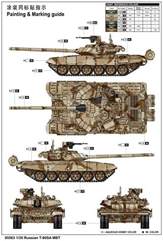 Trombitás orosz T-90SA Main Battle Tank a Hegesztett Torony Modell Készlet (1/35 Skála)