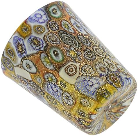 GlassOfVenice Murano Üveg Millefiori Pohár - Arany Multicolor
