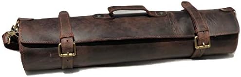 régi mesterségek Valódi Buffalo Bőr Kés Roll Készlet Szakács késtartó Evőeszköz-Tok Művész Esetben Szervező Tároló táska