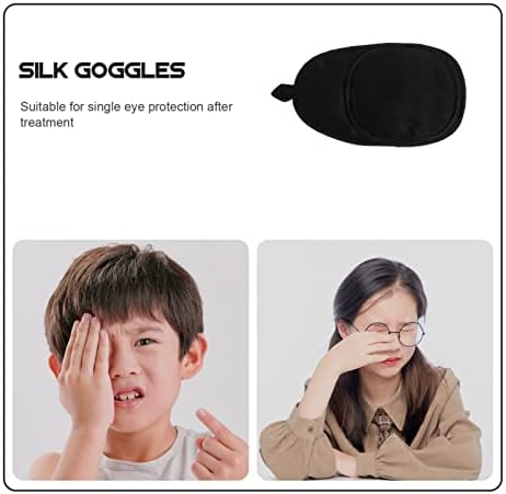 DOITOOL 5 db Selyem - a Foltok Gyermek Pad Mosható Lusta Eyemask, valamint Újrafelhasználható Blokk Egyetlen Fekete Gyerek Szeme Félszemű