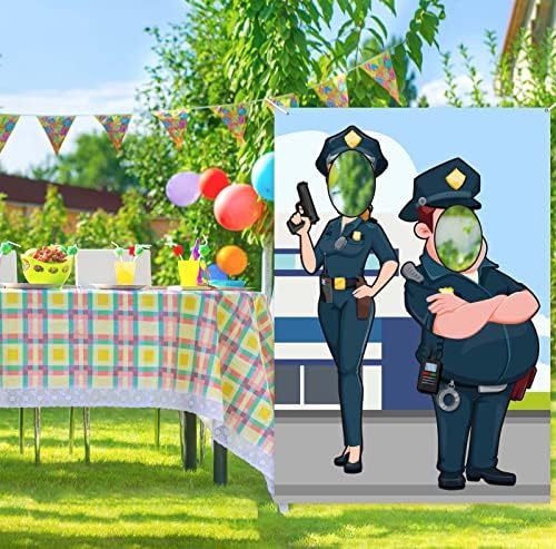 A rendőr Egyenruhát Fotó Banner Hátteret Háttér Nagy Rendőrök Arcát Booth Kellékek, Mintha Játék társasjáték Rendőrök Téma Dekoráció